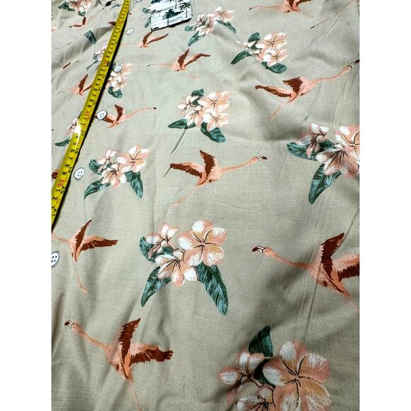 NWT!!! Free Planet Mens, Short Sleeve,Flamingoes, Flowers, MSRP 50, Mens L - Picture 3 of 11